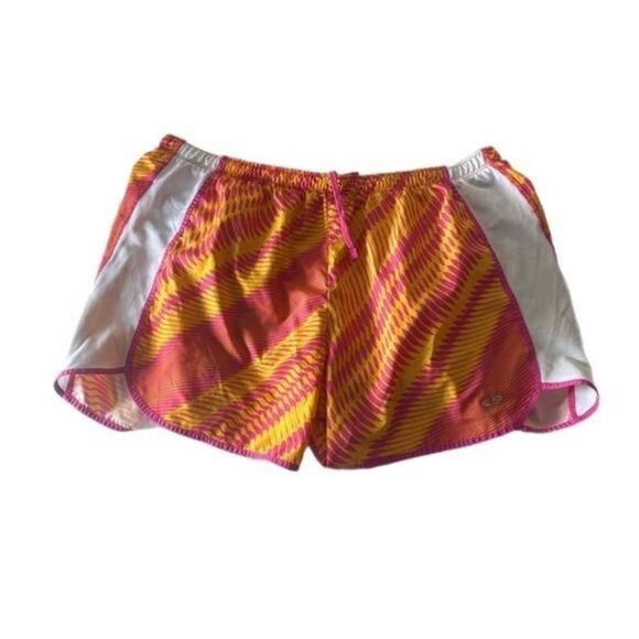 Champion Orange and Pink Track Athletic Lined Running Shorts women’s size Large - Picture 1 of 5